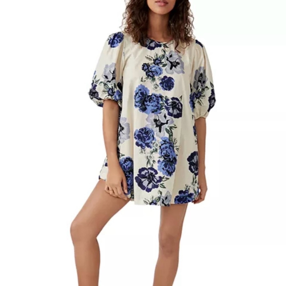 Free People Maye Poplin Floral Tunic Dress Sz XS